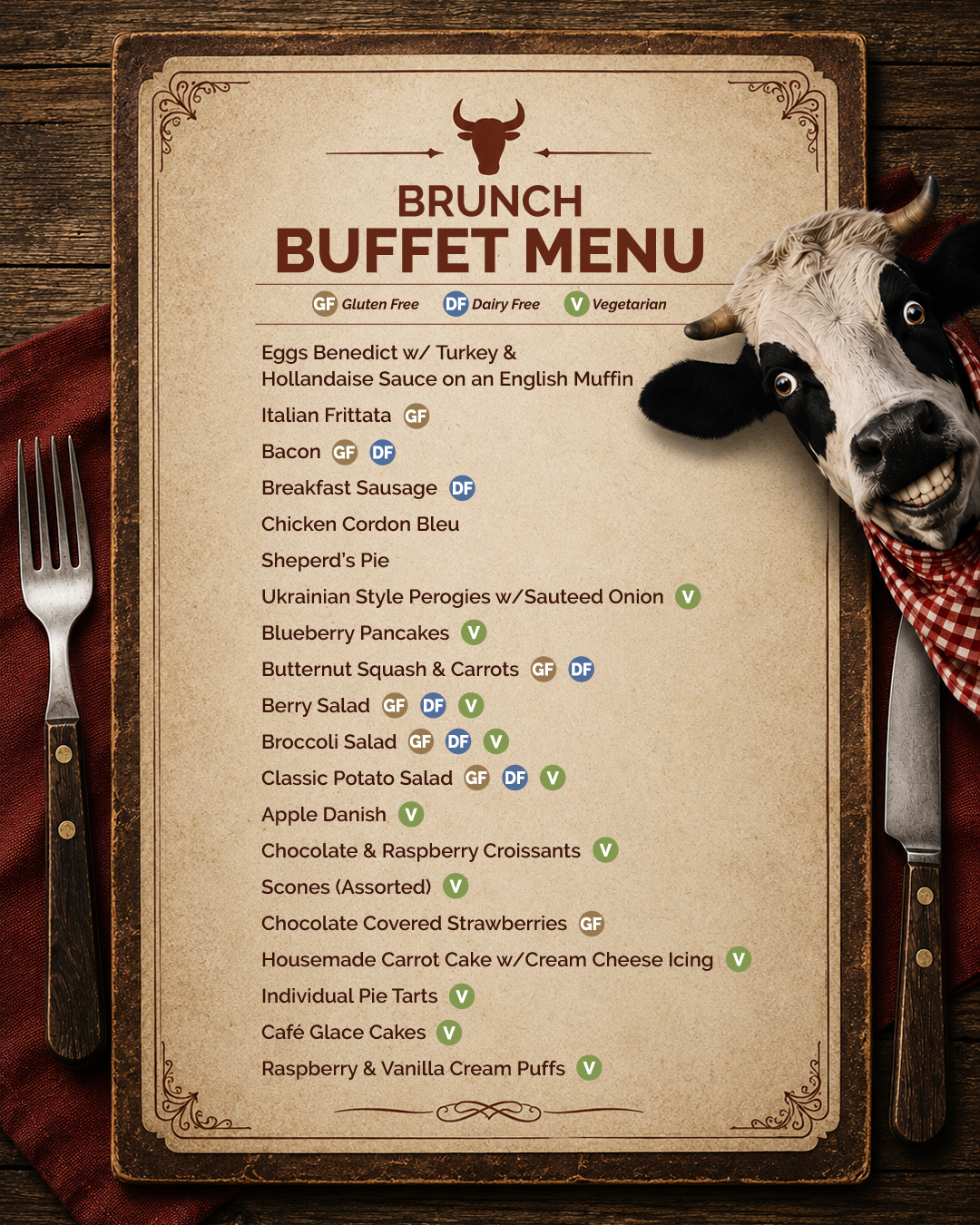 2026 Brunch Buffet Menu