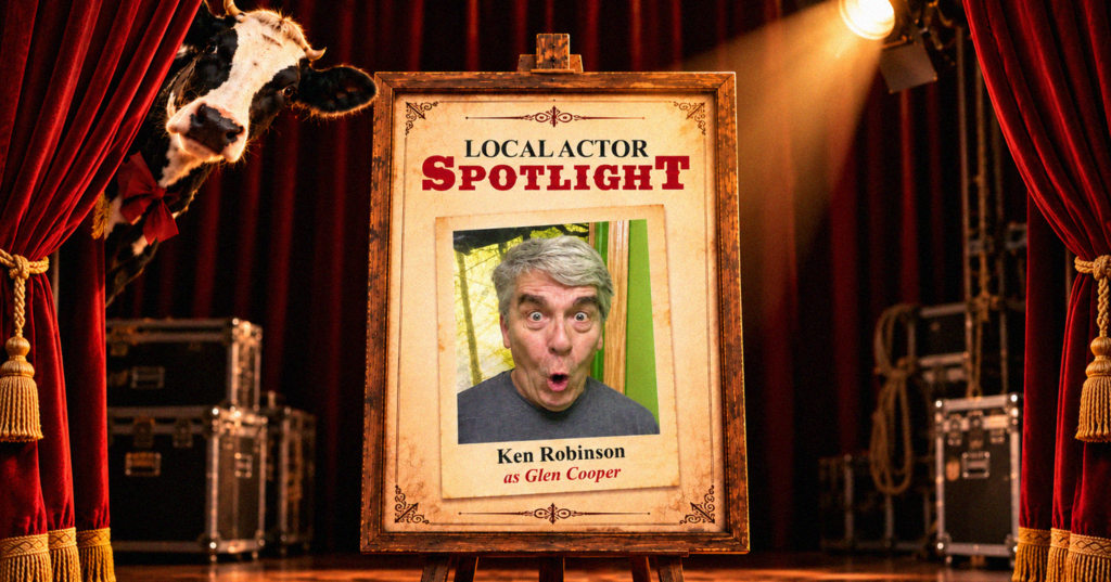 Local Ponoka actor, Ken Robinson, performs in Cow Patti's production of Rumors by Neil Simon.